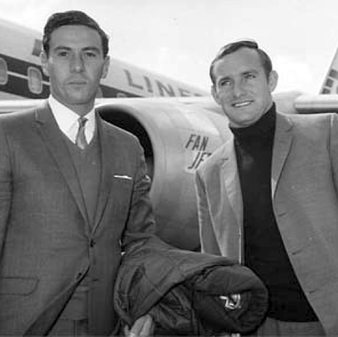 Jim en compagnie du champion moto Mike Hailwood